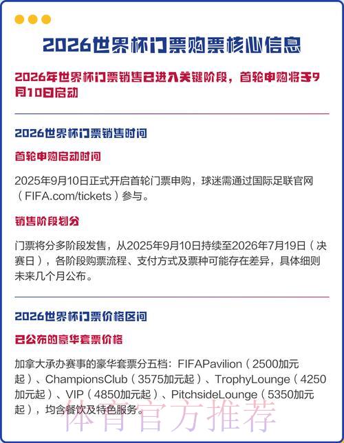 2026世界杯购票苹果端入口地址完整攻略